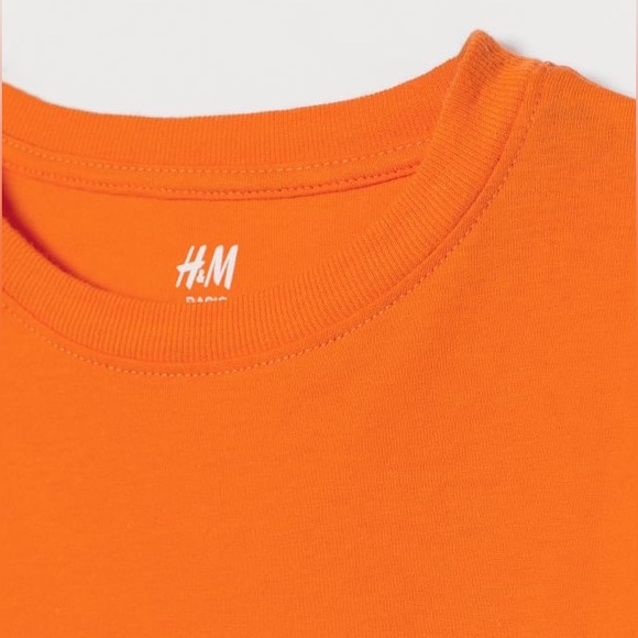 H&M Basic Kids Organic Cotton Long-Sleeve T-Shirt - Orange - Picture 2 of 5